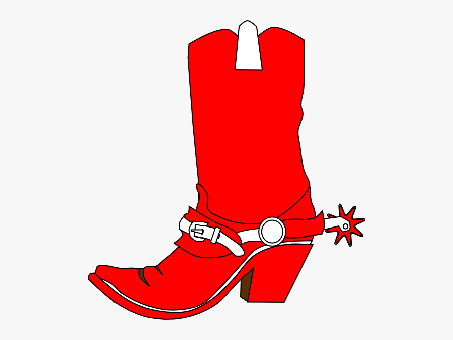 Boot Clipart Vector Clip - Red Cowboy Boots Png, Transparent Clipart