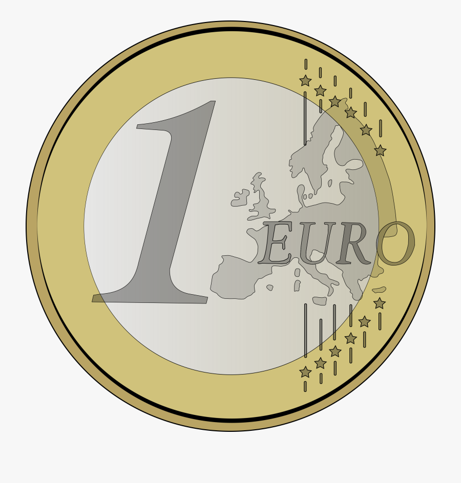 File Svg Wikimedia Commons - Euro Coin Png, Transparent Clipart