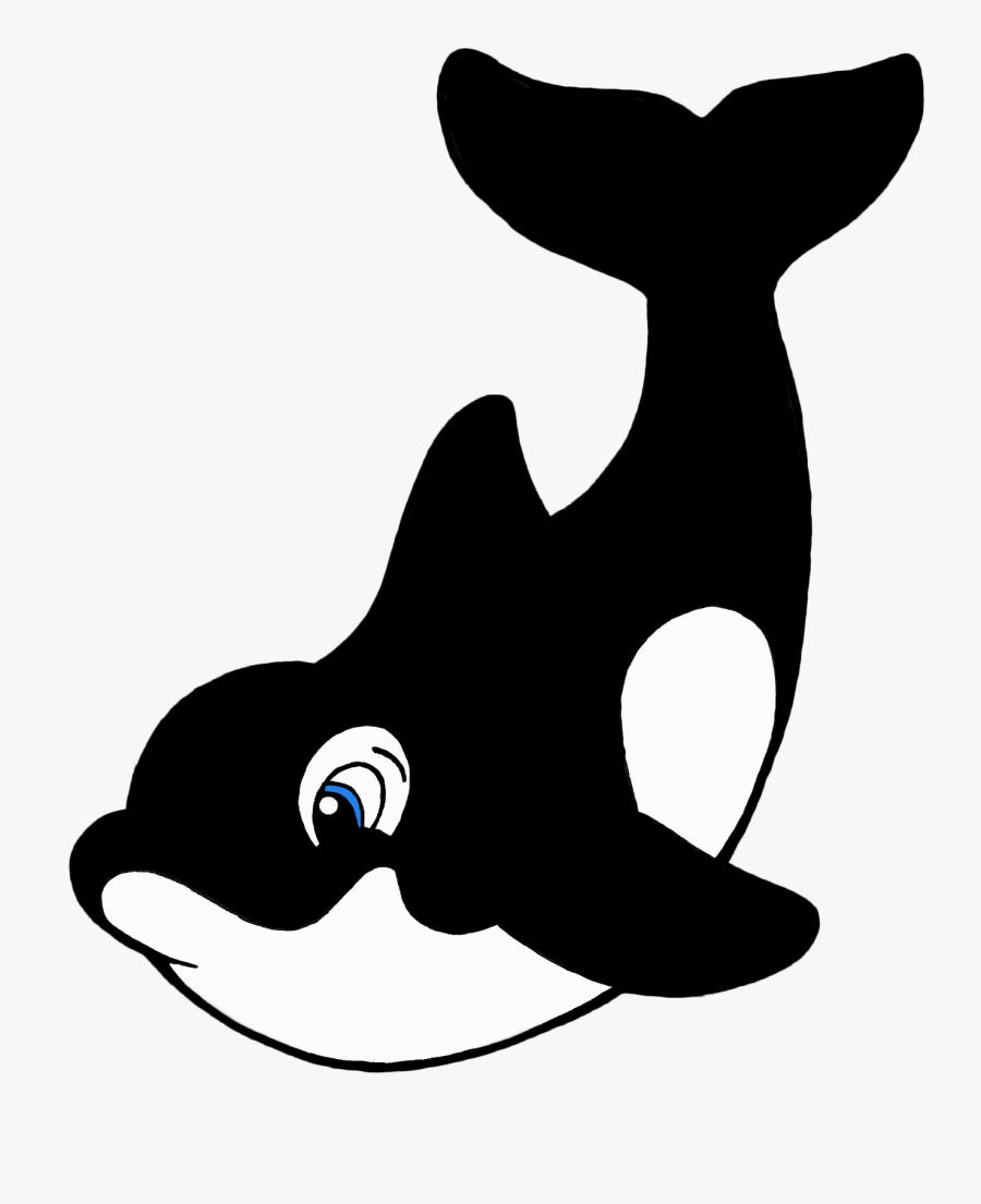 Orca Whale Clipart - Cute Killer Whale Drawing, Transparent Clipart