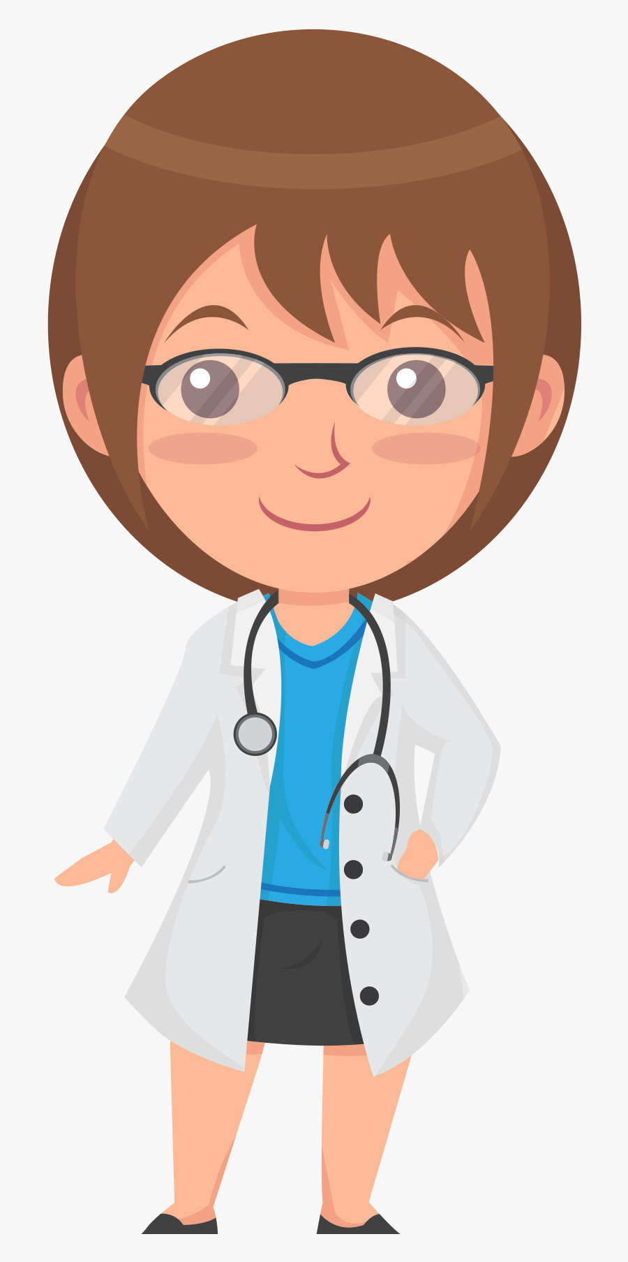 Médico, Hospital, Doentes E Etc - Doctor Clipart Girl - 488x1024 Png 81A