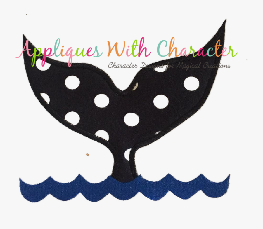 Ocean Whale Tail Applique Design - Cartoon, Transparent Clipart