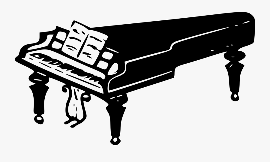 Digital Piano,musical Instrument,monochrome Photography - ピアノ イラスト 商用 フリー, Transparent Clipart