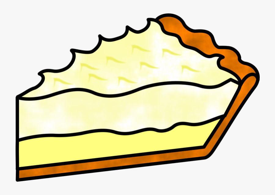 Lemon Meringue Pie - Slice Of Pie Png, Transparent Clipart