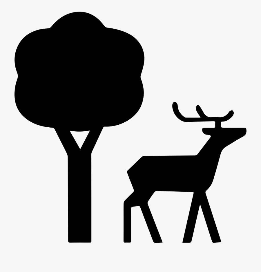 Clip Art,silhouette,black And White,graphics,deer,line - Nature Icon For Instagram Highlights, Transparent Clipart