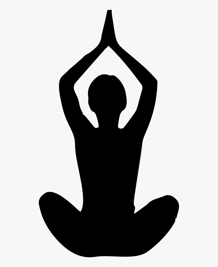 Silhouette,monochrome Photography,physical Fitness - Yoga Pose Silhouette Free, Transparent Clipart