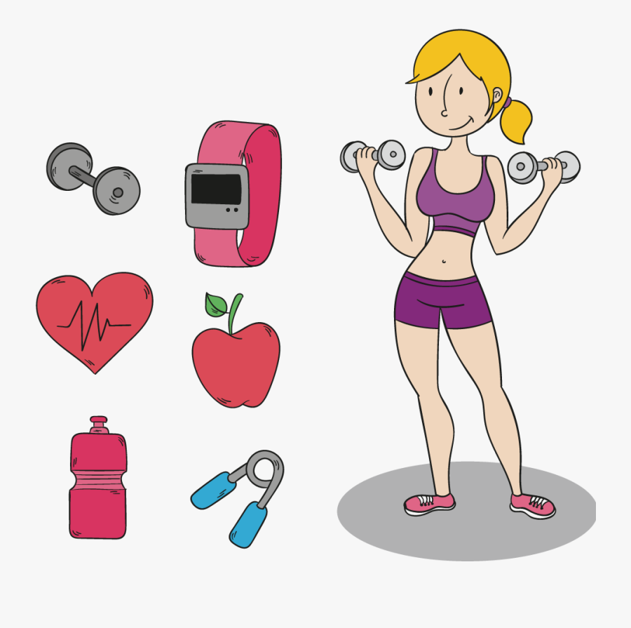 Exercise Clipart Light Exercise - Van Harte Gefeliciteerd Sportvrouw, Transparent Clipart