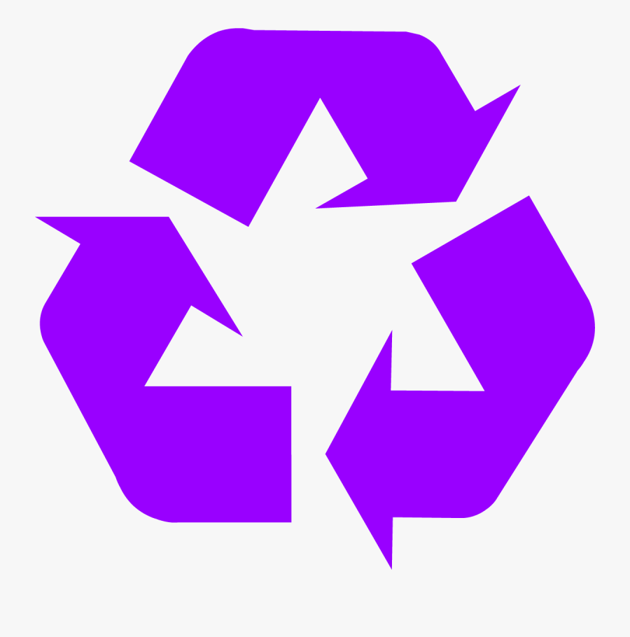 Download Recycling Symbol - Purple Recycle Symbol, Transparent Clipart