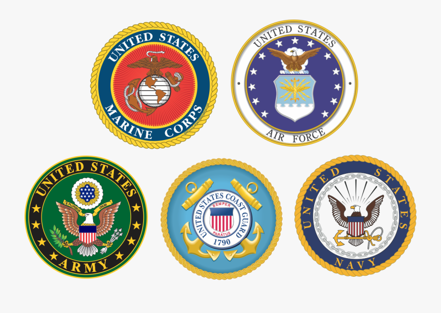 Clip Art Military Branch Insignia Clipart - Five Branches Of The Military, Transparent Clipart