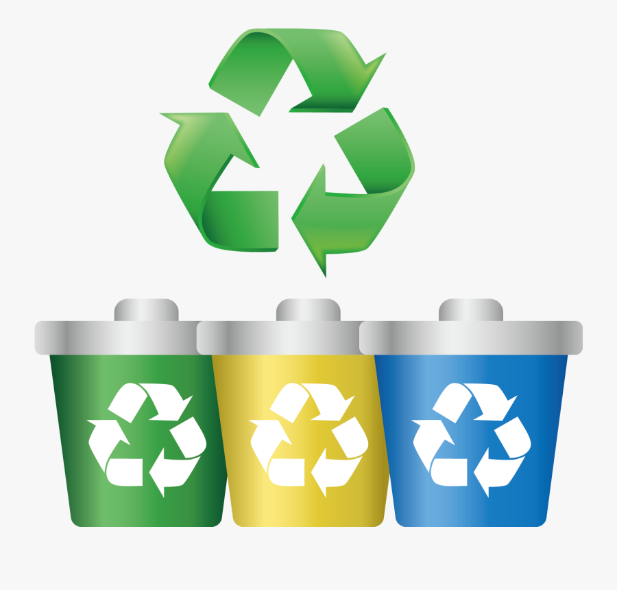 Paper Recycling Symbol Label Clip Art - Recycle Bin Logo Png, Transparent Clipart