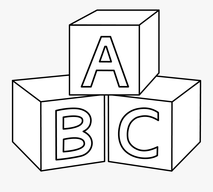 Clip Art Abc Block Clip Art - Abc Blocks Coloring Pages, Transparent Clipart