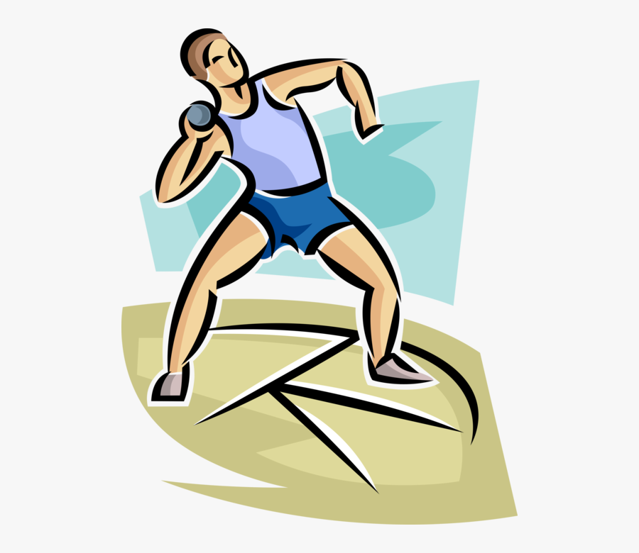 Clip Art Track Meet Competitor Throws - Shot Put Throw Clipart, Transparent Clipart