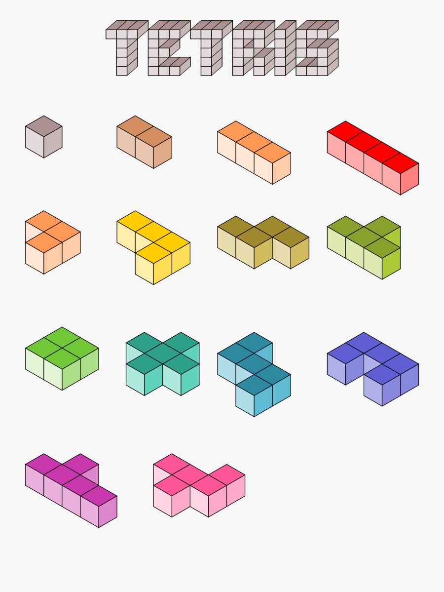 3d Tetris Blocks, Transparent Clipart