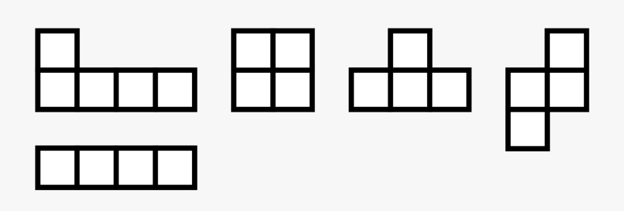 Line,square,parallel - Tetris Black White Png, Transparent Clipart