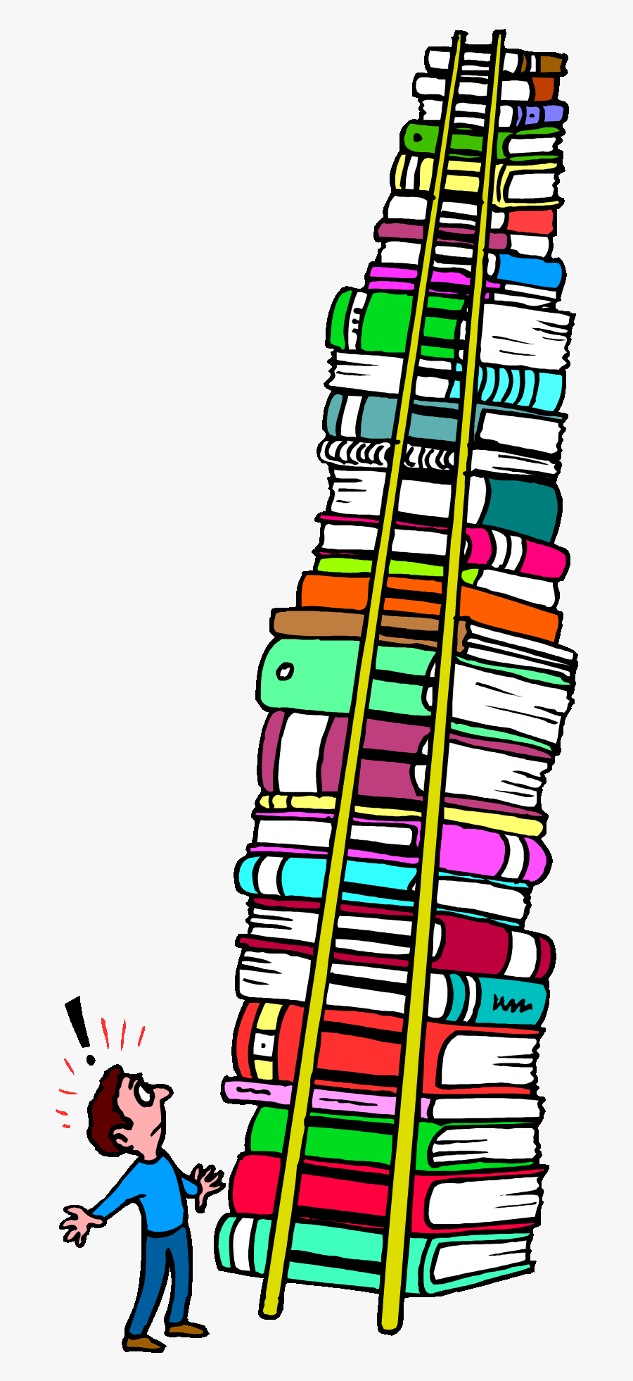 Tall Stack Of Books Clipart - Stacks Of Books Clipart, Transparent Clipart