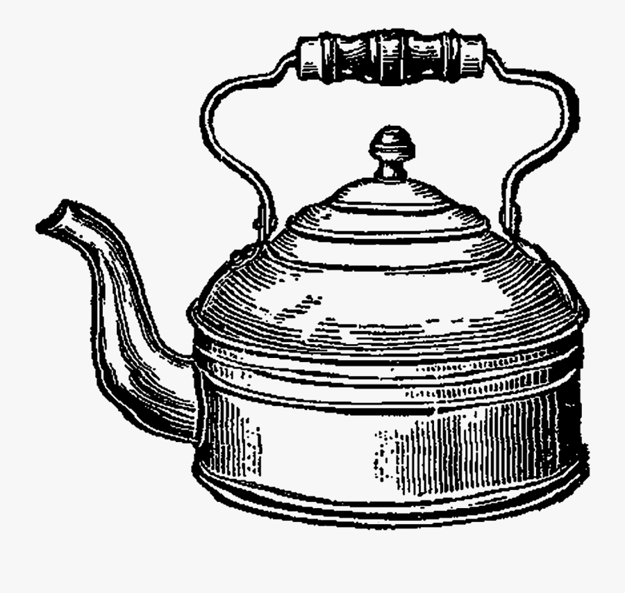 Teapot Drawing Small - Drawing Of Tea Kettle, Transparent Clipart