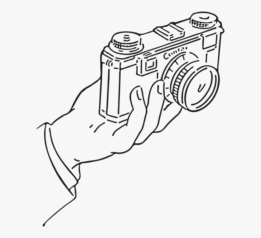 Transparent Hand Holding Pencil Clipart - Camera With A Hand Holding Drawing, Transparent Clipart