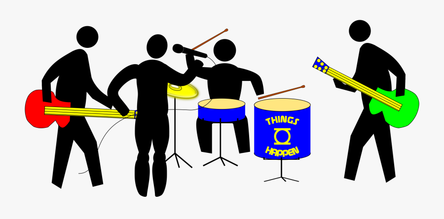 Rock Band Musical Ensemble Marching Band Drawing Clip - Cartoon Band Png, Transparent Clipart
