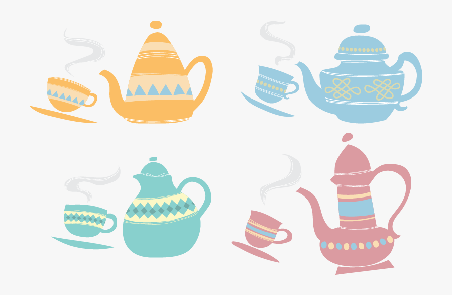 #tea #cuptea #teacup #color #jug #cup #شاي #كوب - Scandinavian Teapot Illustration, Transparent Clipart