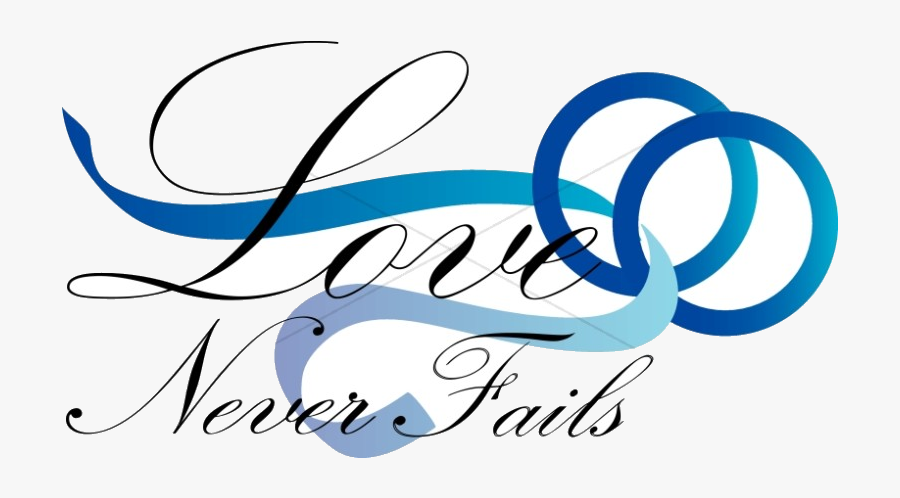 Wedding Love Never Fails Christian Clipart Transparent - Wedding Clip Art Blue, Transparent Clipart