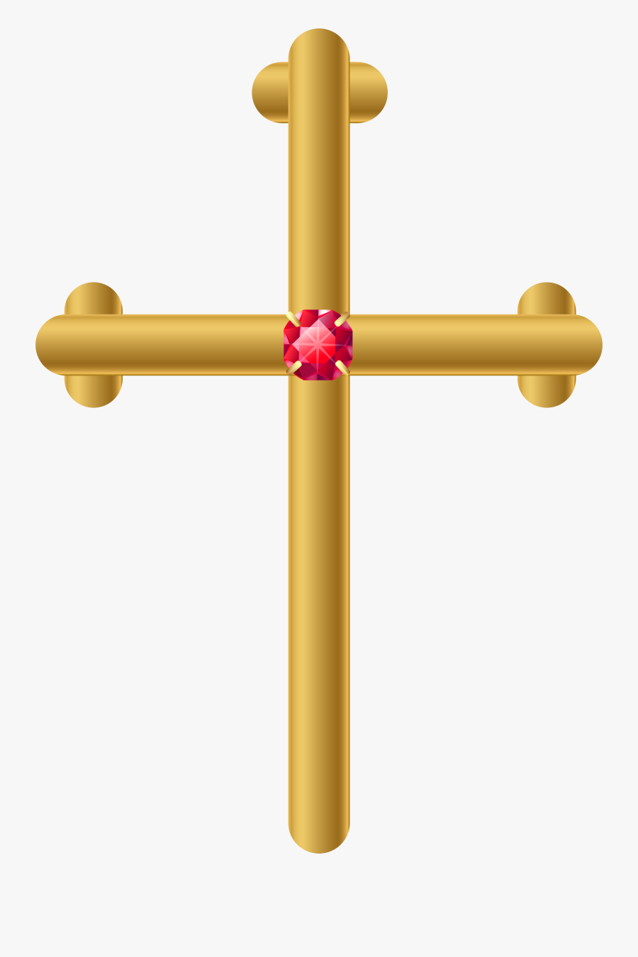 Cross Clipart Coloring - Gold Transparent Background Transparent Cross Clipart, Transparent Clipart