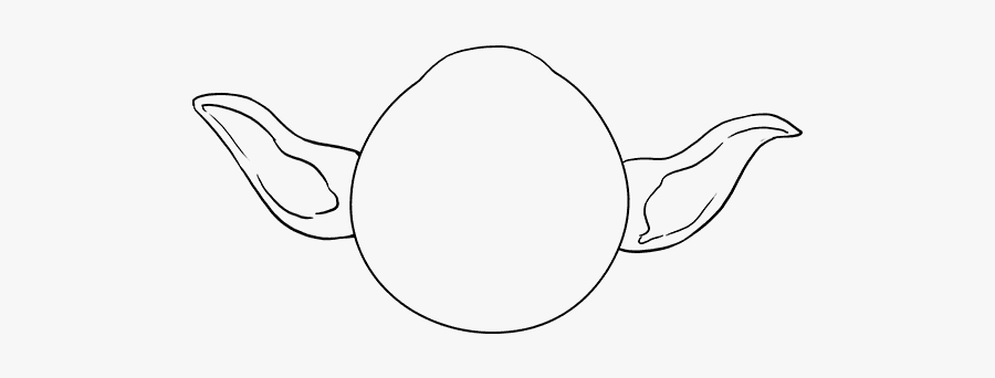 How To Draw Yoda - Printable Yoda Head Outline, Transparent Clipart
