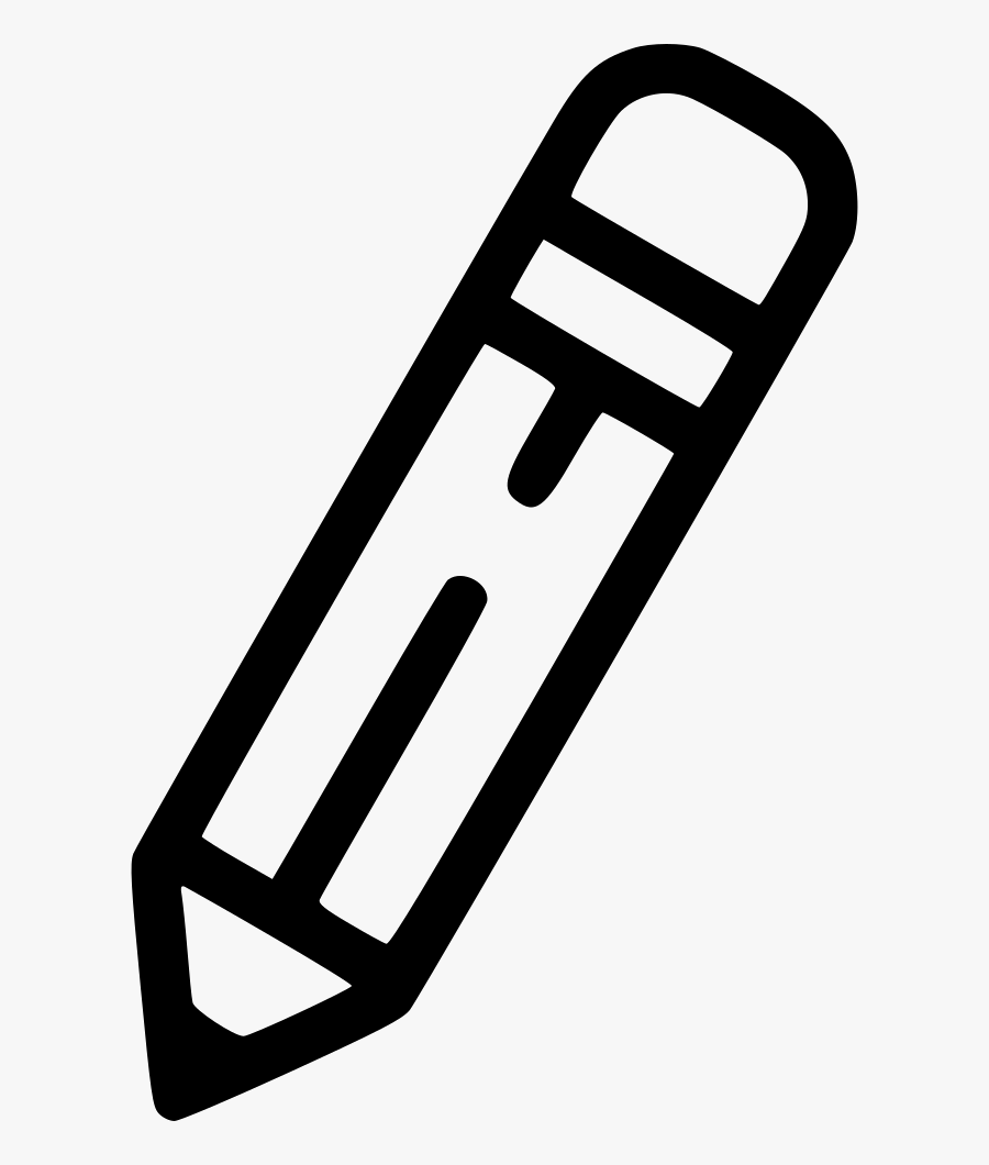 Pencil Edit Draw Design Eraser Comments - Simple White And Black Art, Transparent Clipart