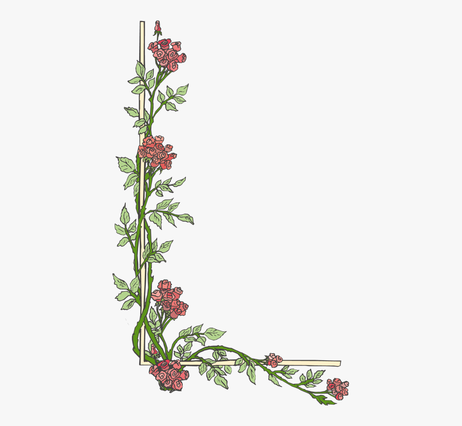 Wedding Page Borders - Elegant Flower Page Border, Transparent Clipart