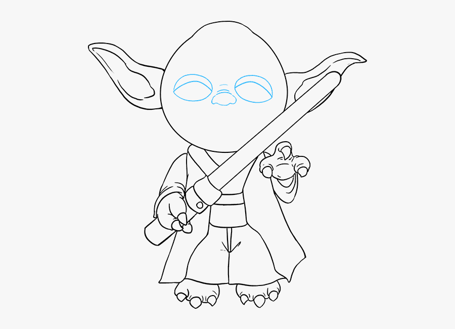 How To Draw Yoda - Simple Easy Yoda Drawing, Transparent Clipart