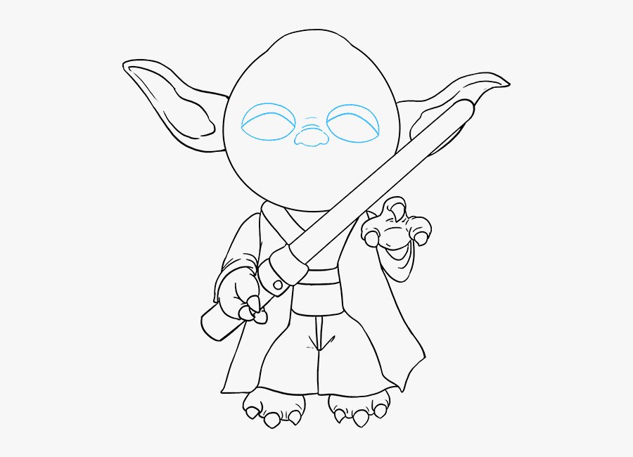 Baby Yoda Drawing Black And White Easy Images Slike