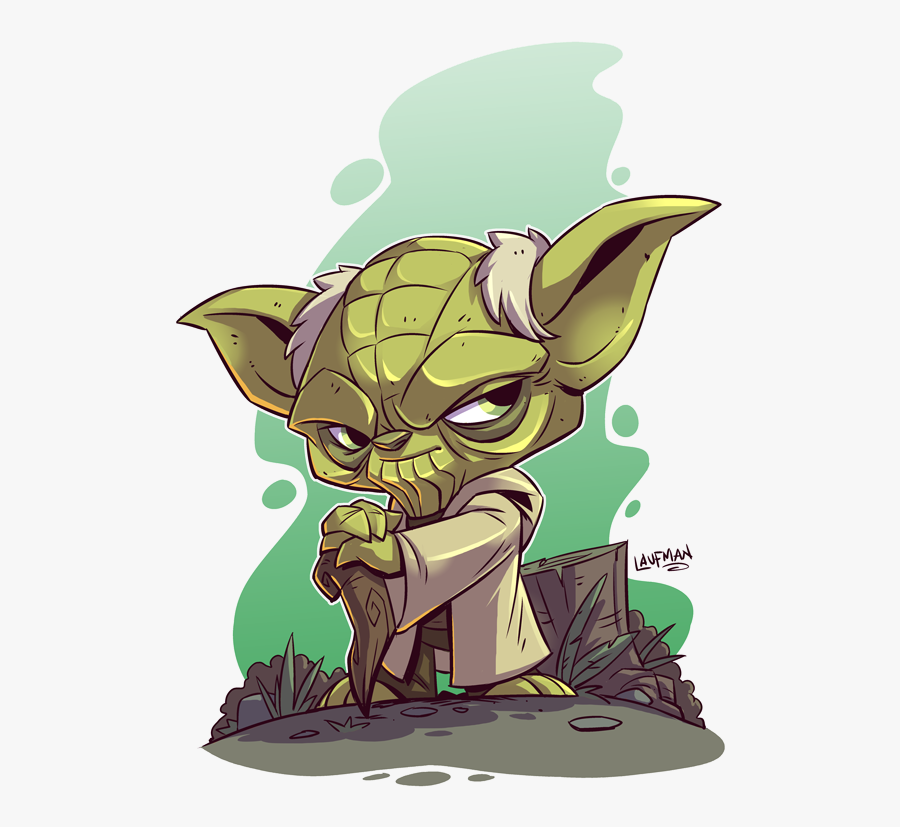 Transparent Yoda - Star Wars Cartoon Yoda , Free Transparent Clipart