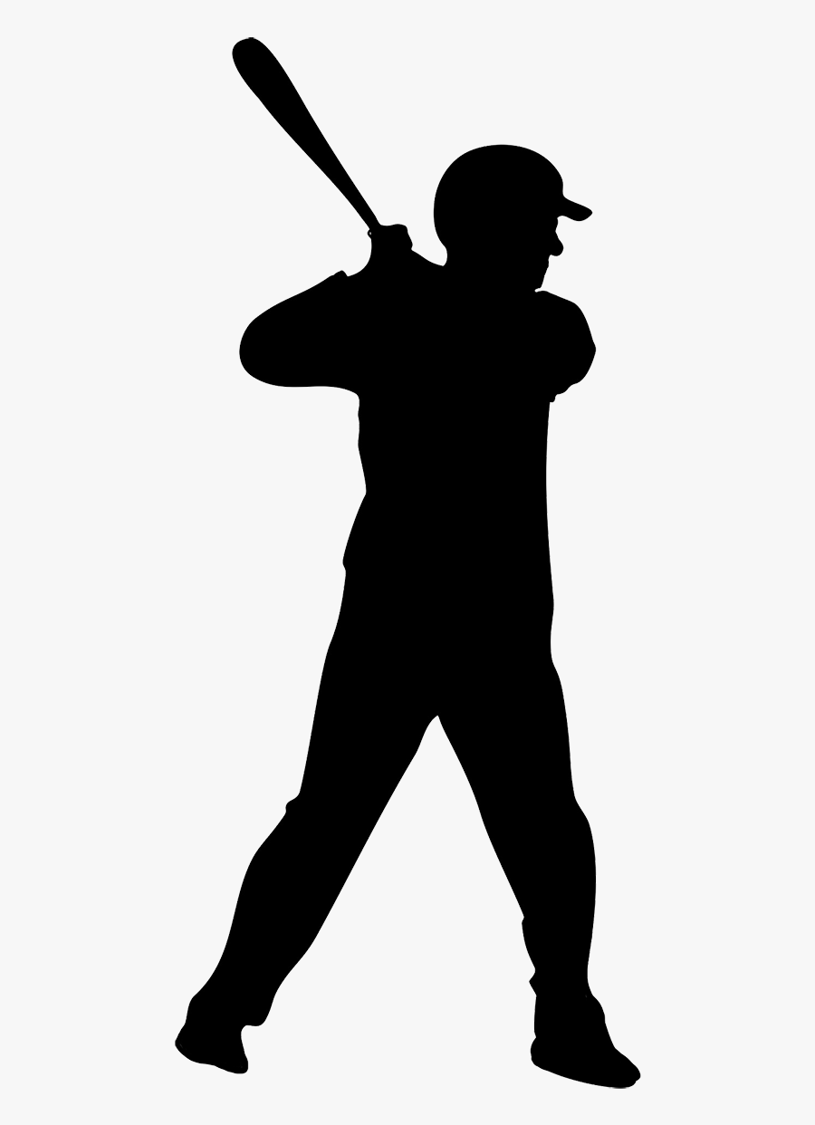 Baseball Clipart Graphic Black And White Library - Baseball Player ...