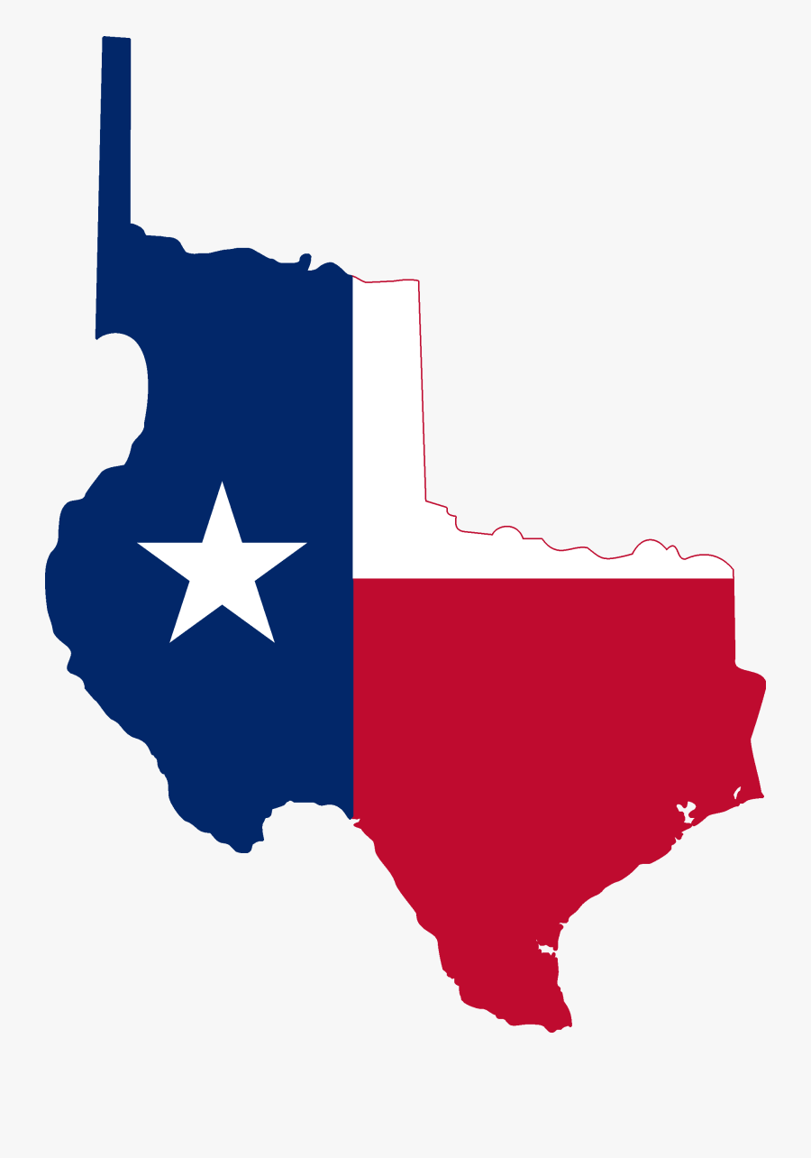 Texas Clipart Independence Day - Republic Of Texas Flag Map, Transparent Clipart