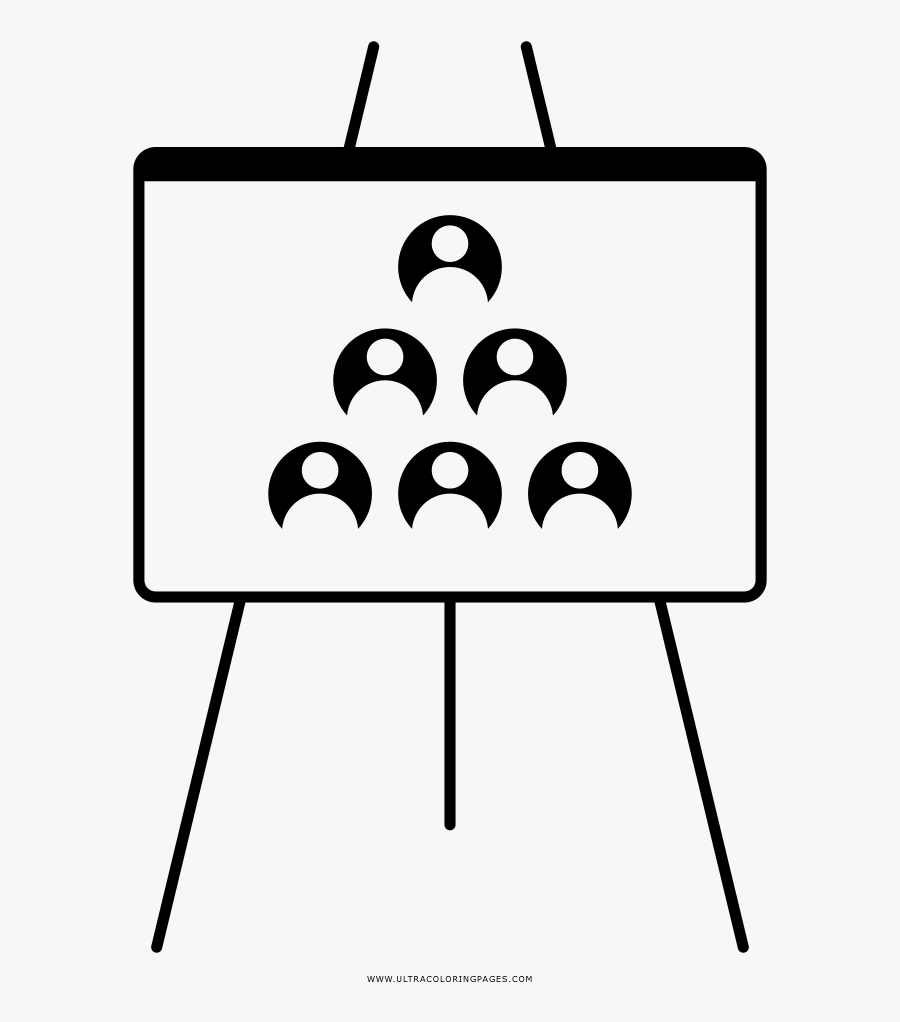 Whiteboard Users Coloring Page, Transparent Clipart