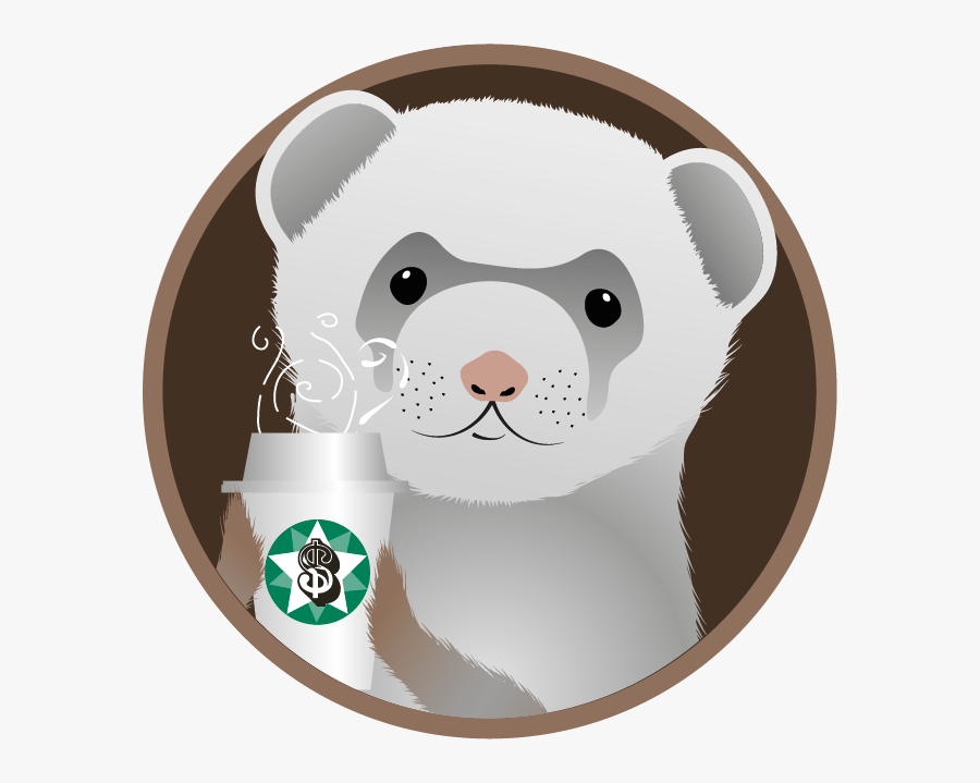 Ferret Card, Transparent Clipart