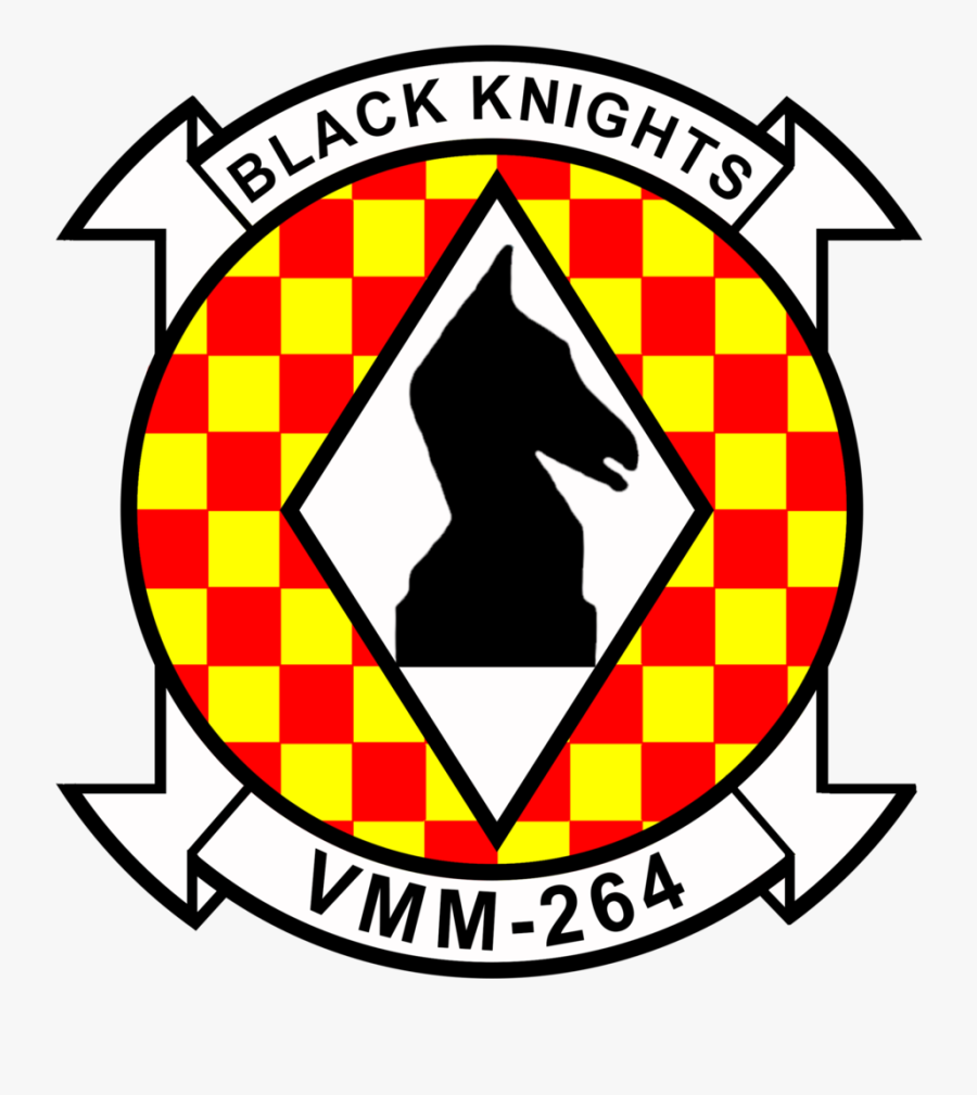 Usmc Vmm-264 Black Knights Sticker - Vmm 264 Logo, Transparent Clipart