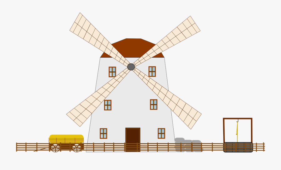 Windmill, Energy, Wind, Power, Green, Turbine - Cối Xay Gió Vector, Transparent Clipart