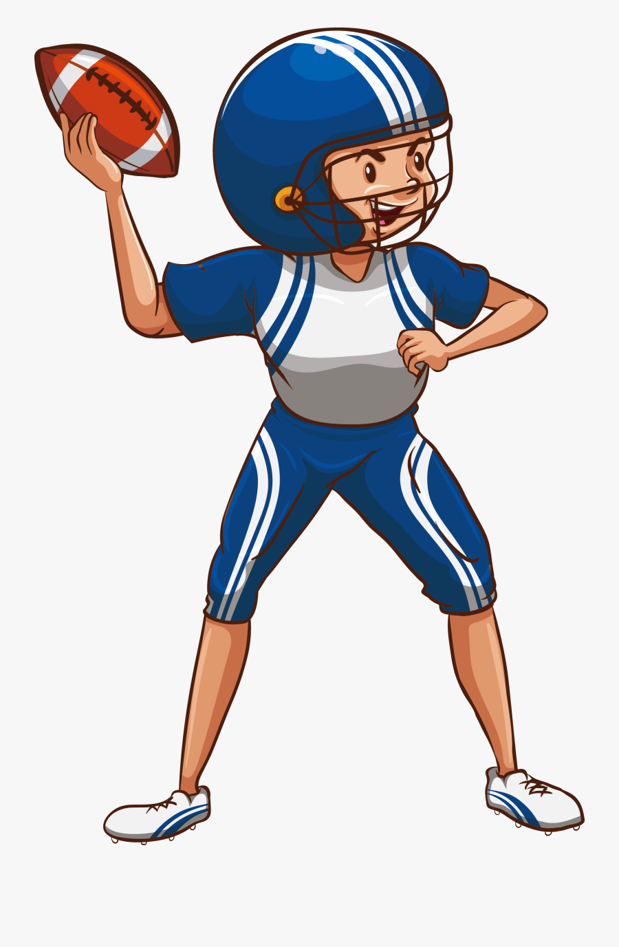 Drawing Sports Football Player - Female Football Player Clipart, Transparent Clipart