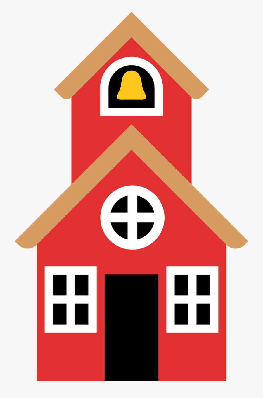 School House - House, Transparent Clipart