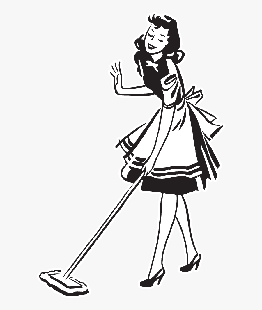E-card Obsessive Compulsive Disorder Someecards Cleaning - Black And White Cleaning Lady, Transparent Clipart