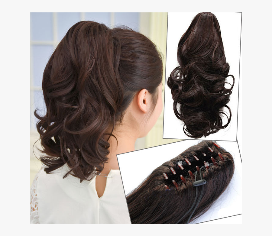 Wig Clip Ponytail - Clip In Hair Ponytail, Transparent Clipart