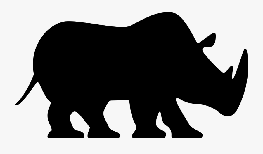 Rhinoceros Facing Right - Rhinoceros, Transparent Clipart