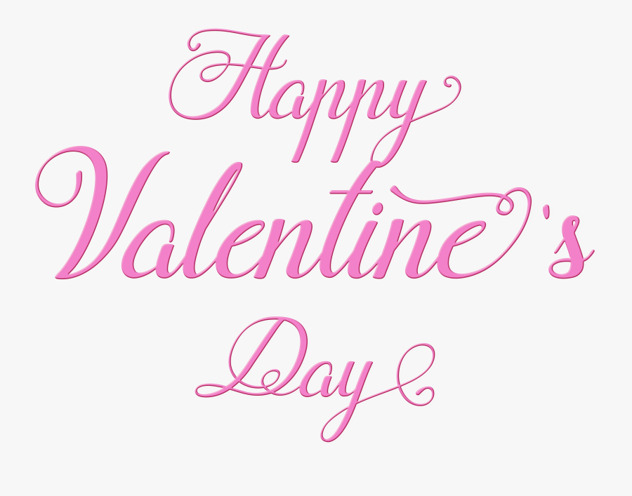 Happy Valentines Day Text Png - Calligraphy, Transparent Clipart