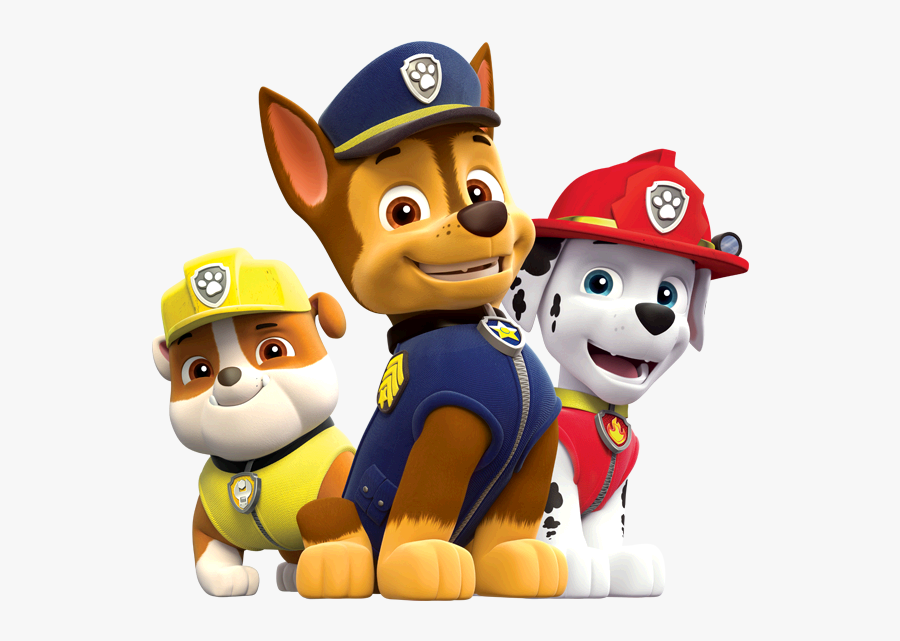 Paw Patrol Chase Marshall Rubble is a free transparent background clipart i...