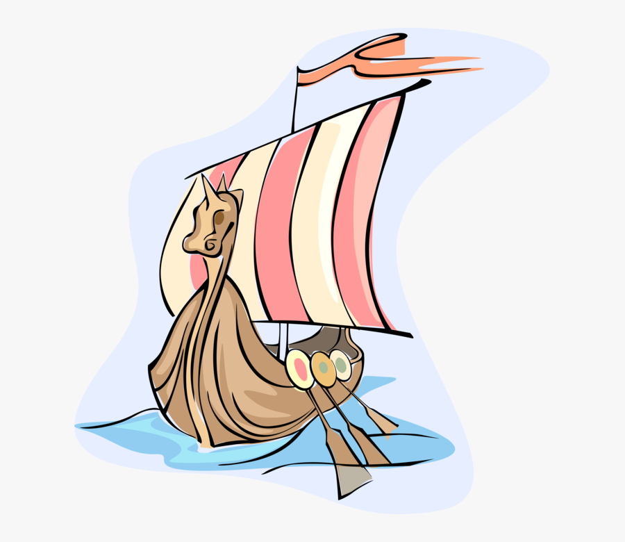 Vector Viking Ship, Transparent Clipart