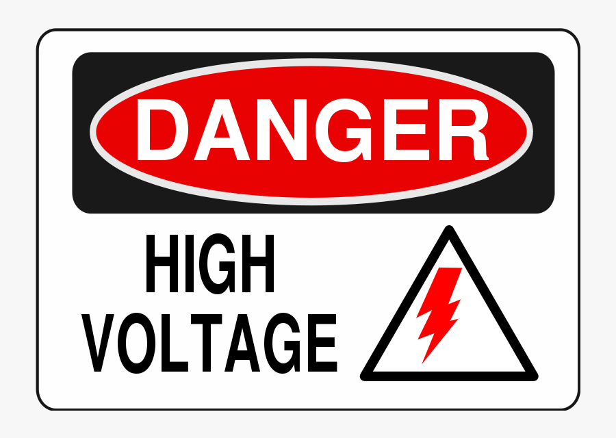High Voltage - Danger High Voltage Sign Vector, Transparent Clipart