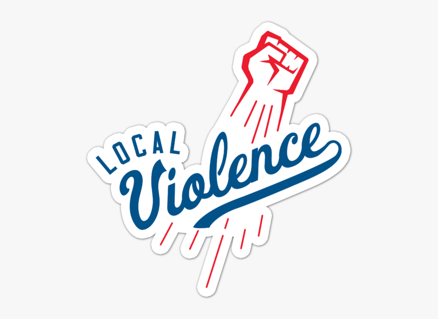 Local Violence Band Sticker Design - Calligraphy, Transparent Clipart