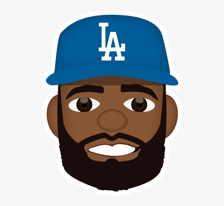 Dodgers Players Emoji, Transparent Clipart