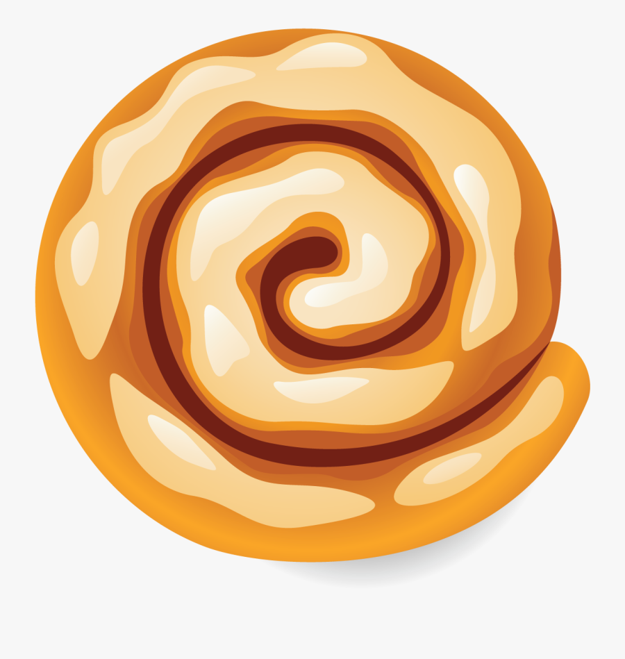 Cinnamon Roll Clipart - Freshly Baked Cinnamon Roll With Sweet Frosting