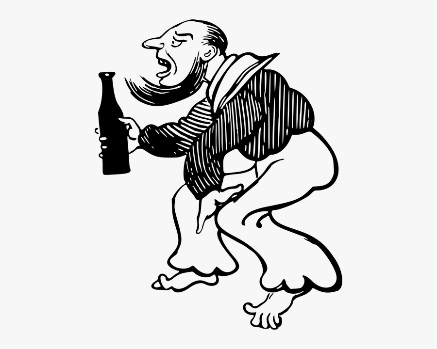 Drawing Father Drinking Alcohol, Transparent Clipart