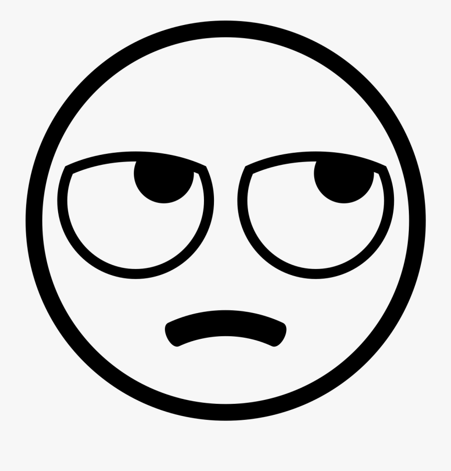 Transparent Censored Clipart - Eye Roll Emoji Black And White , Free
